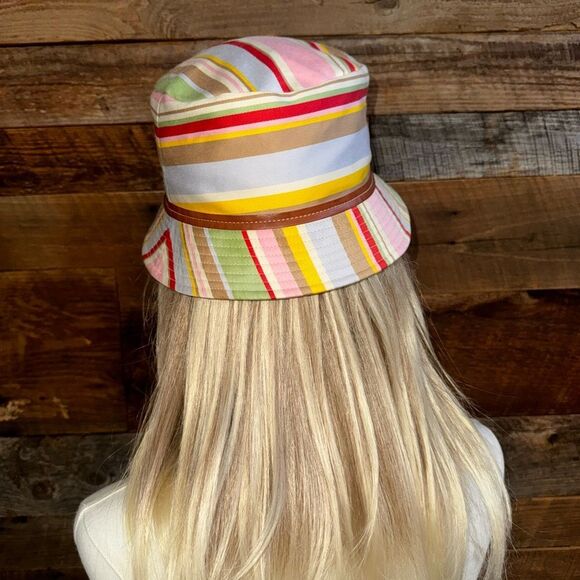 🧡💚 Coach Multicolor striped bucket hat - Picture 6 of 11